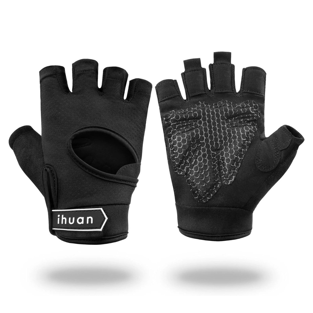 Ihuan Unisex Workout Gloves Full Palm Protection Gym Exercise Cycling Fitness Xl